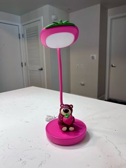 Toy Story Lotso Hot Pink Strawberry Desk Lamp NEW
