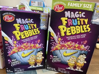New Sealed Boxes Of Fruity Pebbles Nike Cereal