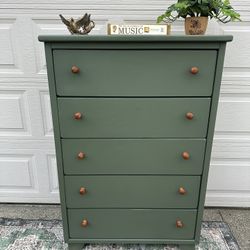 Freshly Refinished Tallboy Dresser 