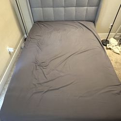 Full Sized Bed Frame + Hybrid Mattress 