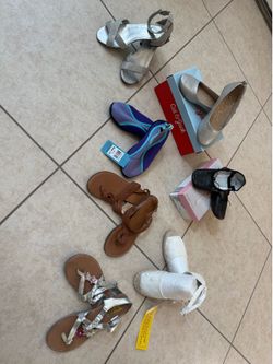 Girls Shoes sizes between 12-2 pre owned and Brand New prices between $5-$10 each one