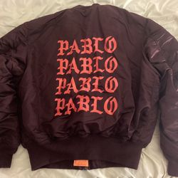 Life Of Pablo Tour Merch Bomber Burgundy
