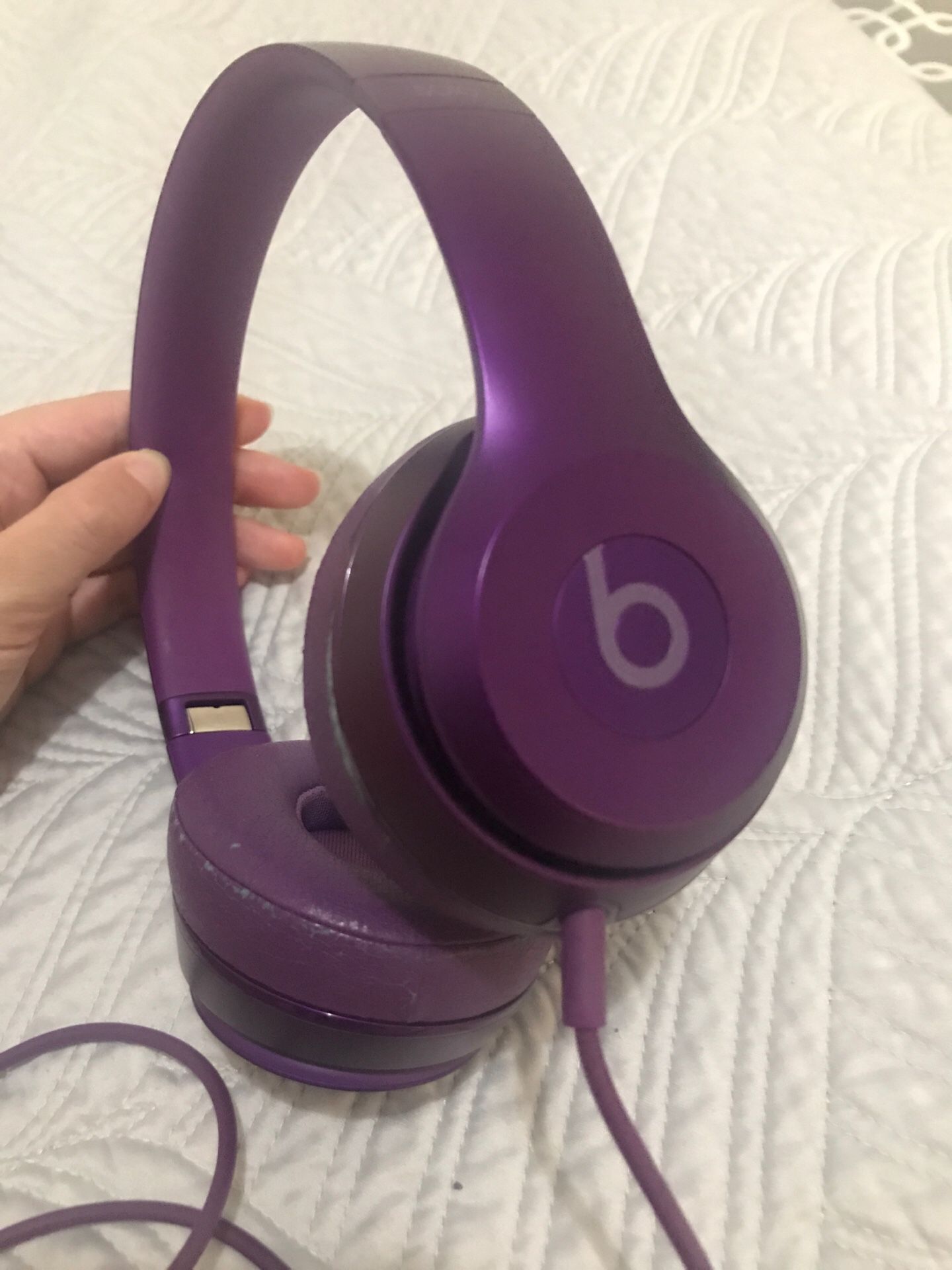 Beats Solo Purple Headphones