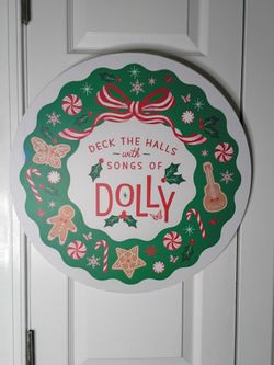 Christmas Dolly Parton wooden door sign " Deck the Halls with Songs of Dolly"New