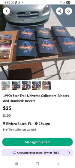 Star Trek Universe Collectors FREE Binders 1990  with Inserts