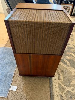 Vintage Floor Standing Speaker Walnut Cabinet W80