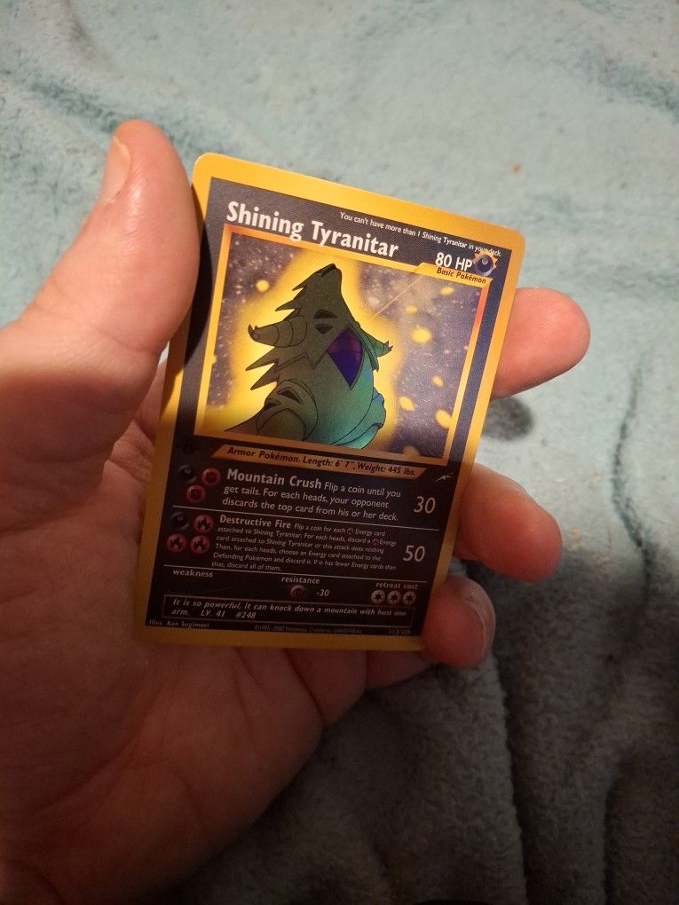Shinning And Ex Tyranitar Replica two Pokémon Card