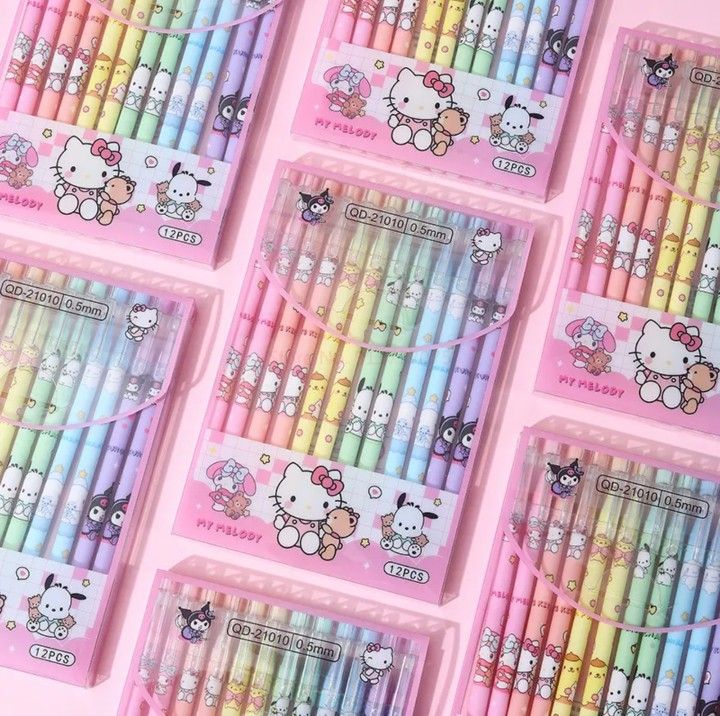 SANRIO MY MELODY & FRIENDS 12PC NEEDLEPOINT PEN SET
