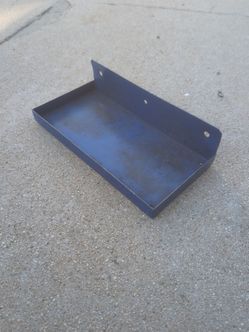 Steel wall shelves bolt on trays blue
