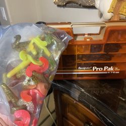 Fishing Tackle Box With Lots Of Stuff 