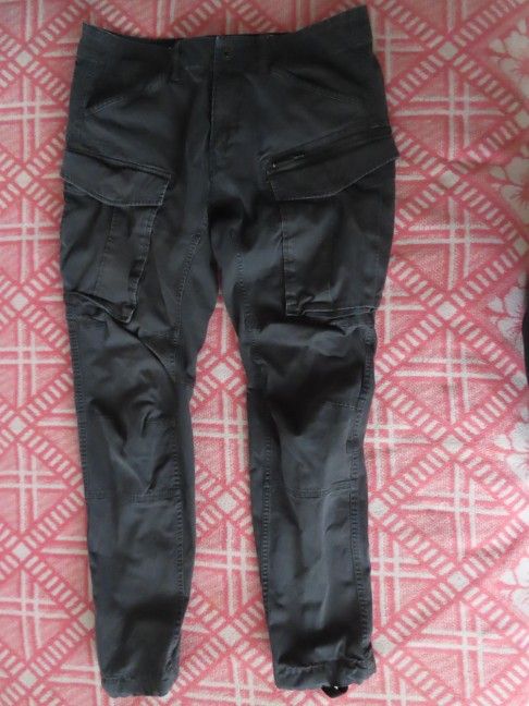 G Star Raw Rovic Zip 3D Tapered Cargo Pants Size 36x34 raven grey (38x32)