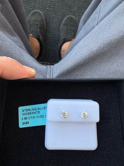 Silver earring studs