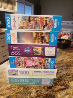 Puzzles 1000 pieces (6 total)