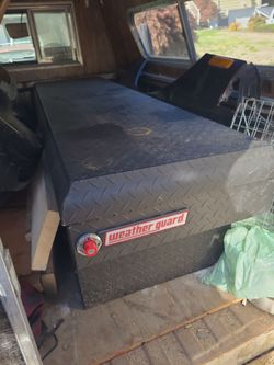 Weather Guard Black Diamond Plate Truck Tool Box