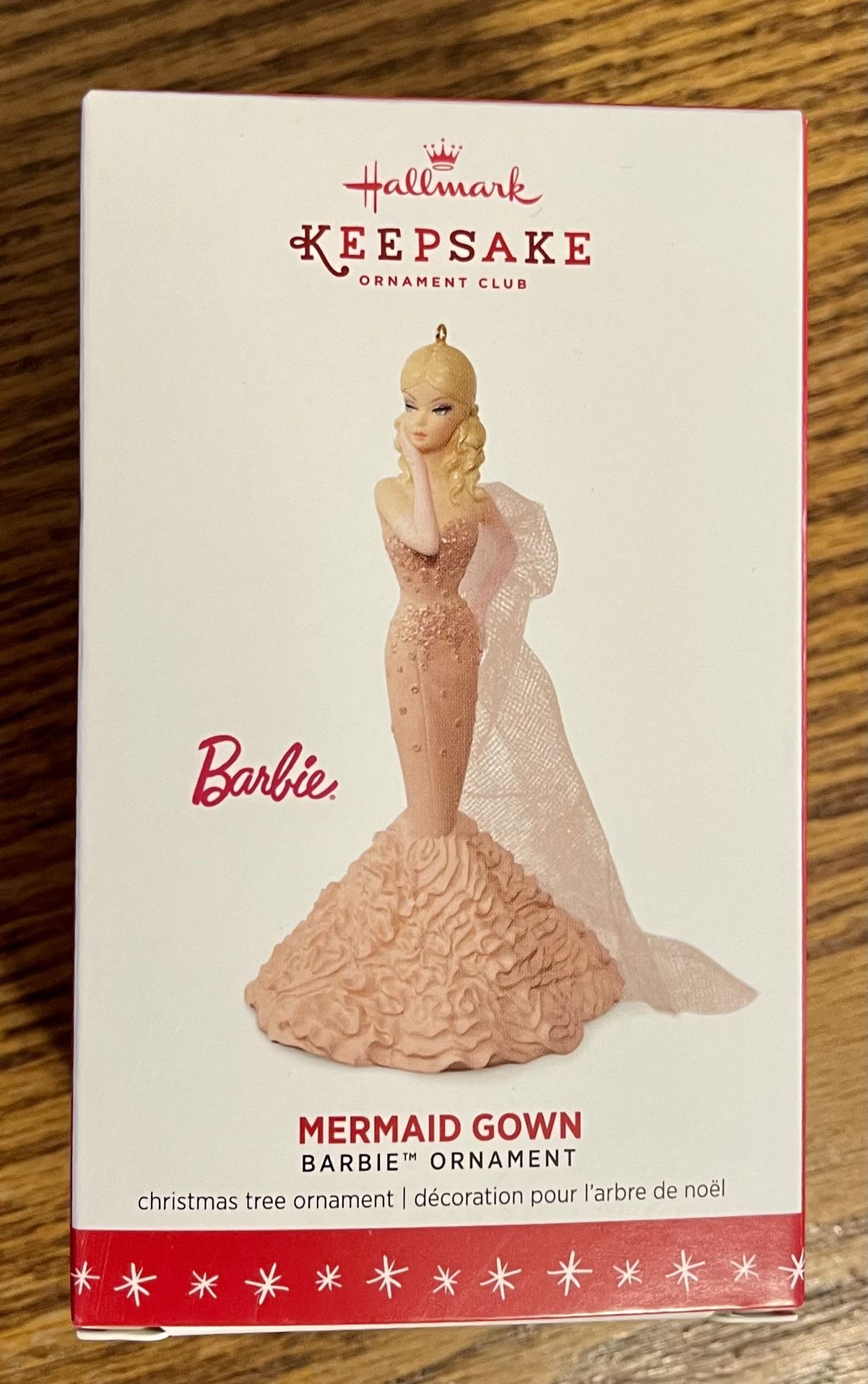 Hallmark 2016 Barbie Mermaid Gown Keepsake Ornament Club Exclusive * Porcelain