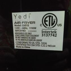 YEDI Air Fryer Black