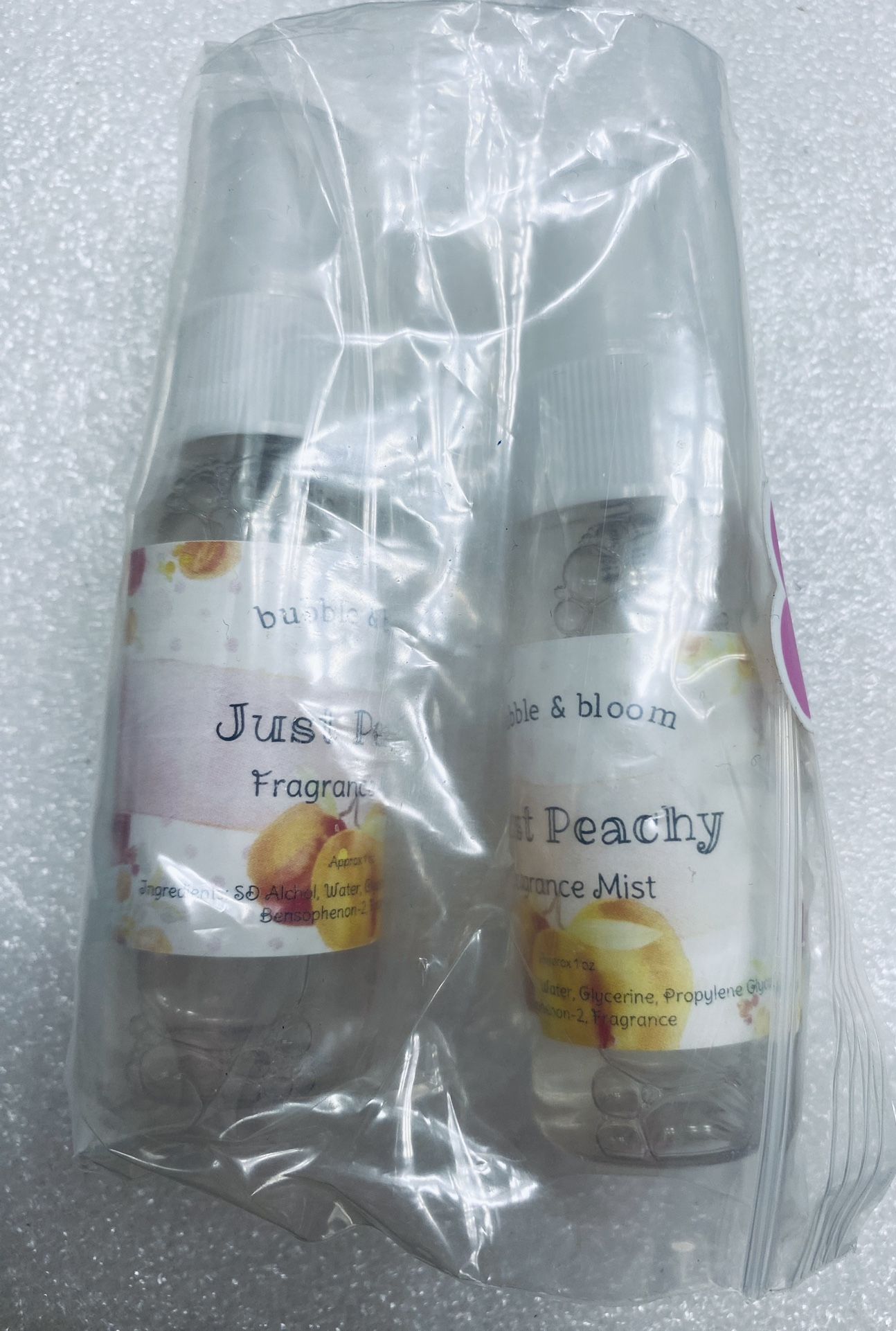 2 Just Peachy Fragrance Mists by Bubble & Bloom - New!