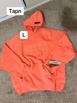 Essentials fear of god coral large hoodie