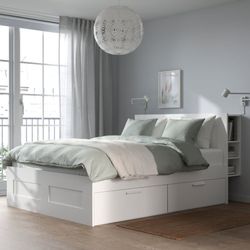 IKEA Brimnes bed frame with storage