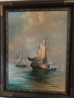 Sailboat painting