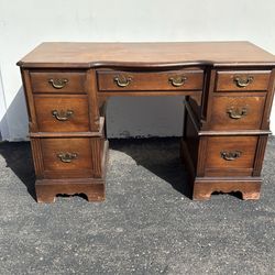 Vintage Karpen Solid Wood Executive Desk 