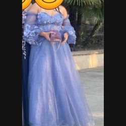 Light Blue Prom Dress Size 12
