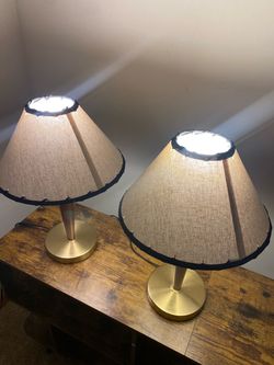 Small Wood 17.5” Lamps (Set of 2)