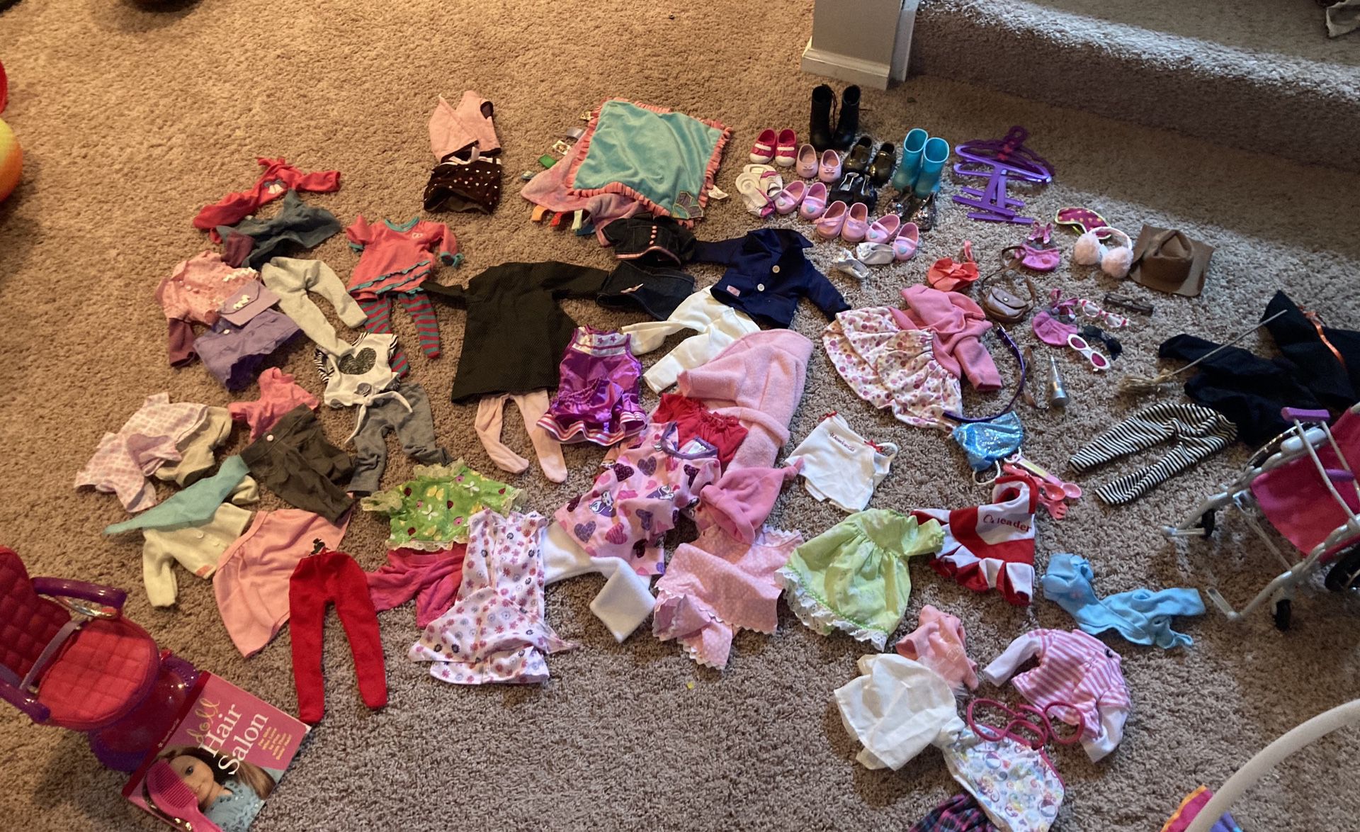 Doll clothes, shoes and accessories