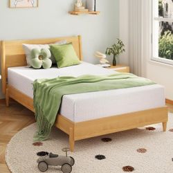 EGOHOME 6 Inch Twin Mattress for Kids, Memory Foam Mattress with Cooling Green Tea Gel, Relieve Pressure with Medium Firm Support, CertiPUR-US 