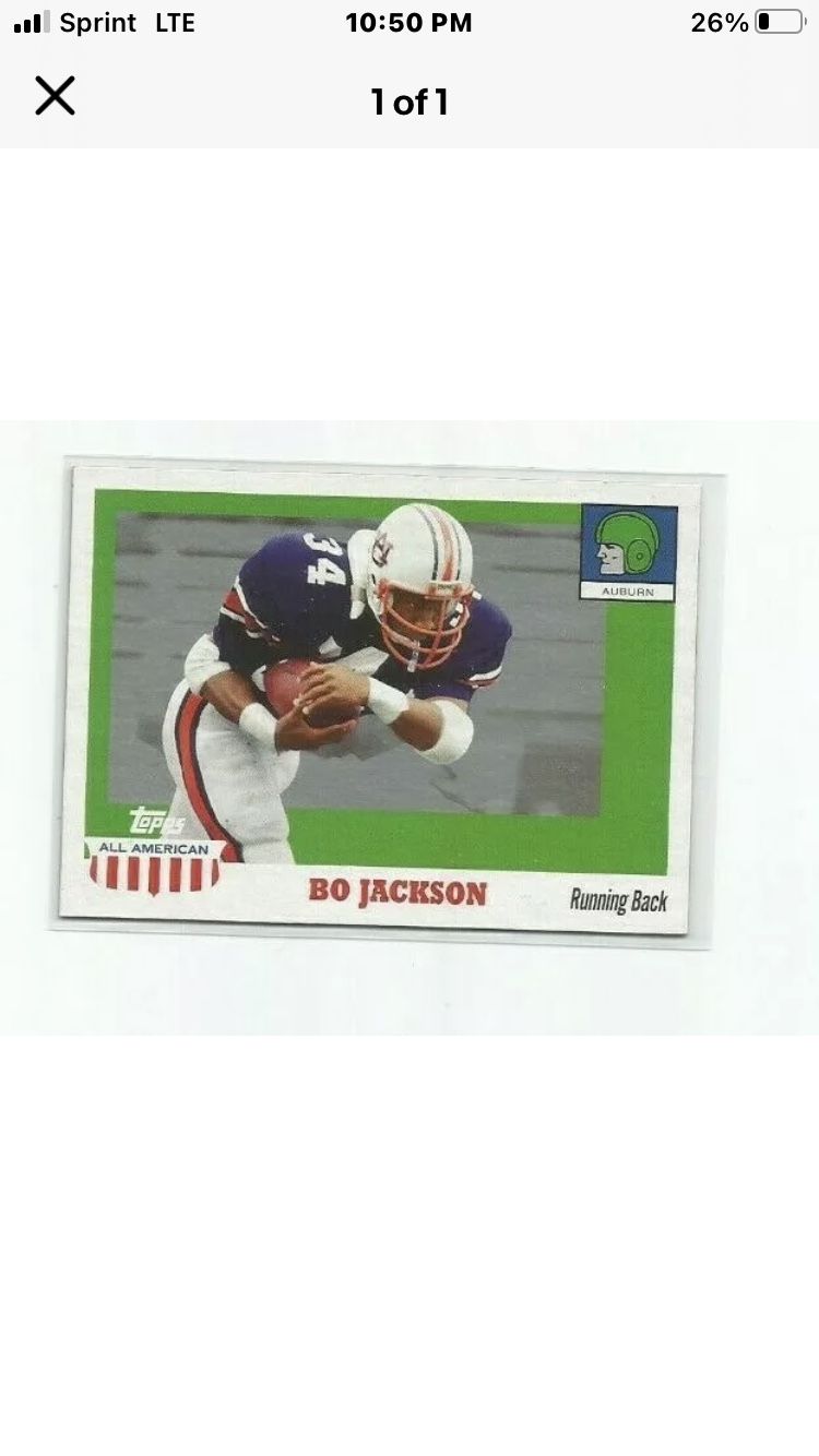 BO JACKSON (Auburn) 2005 TOPPS ALL AMERICAN FOOTBALL CARD #59 Additional Discounts Apply