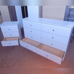 Eight drawers dresser and nightstand