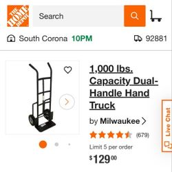 Hand Truck 1,000 Lbs.