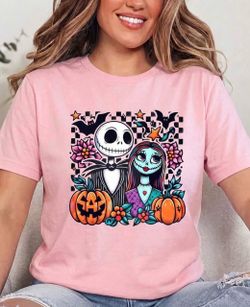 Pink/ Fall Jack & Sally T-shirt