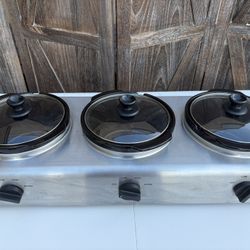 Bella Triple Slow Cooker Buffet Server – 3 Crock Pot Warmer – Works Great