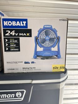 Kobalt 24 Volt Fan With Battery & Charger 