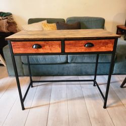 Home Office / Vanity Desk with 2 Fabric Drawers 
