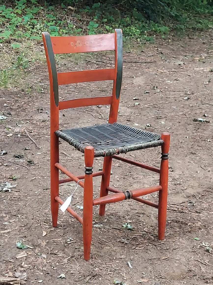 Antique Red Paint Chair