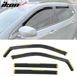 Fits 2017-2026 Jeep Compass Side Window Visors Injection PC In-Channel Deflectors