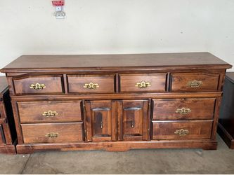 Vintage solid wood dresser and nightstands