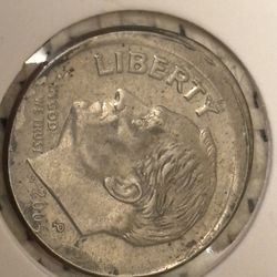 Error coin one dime 2005 P
