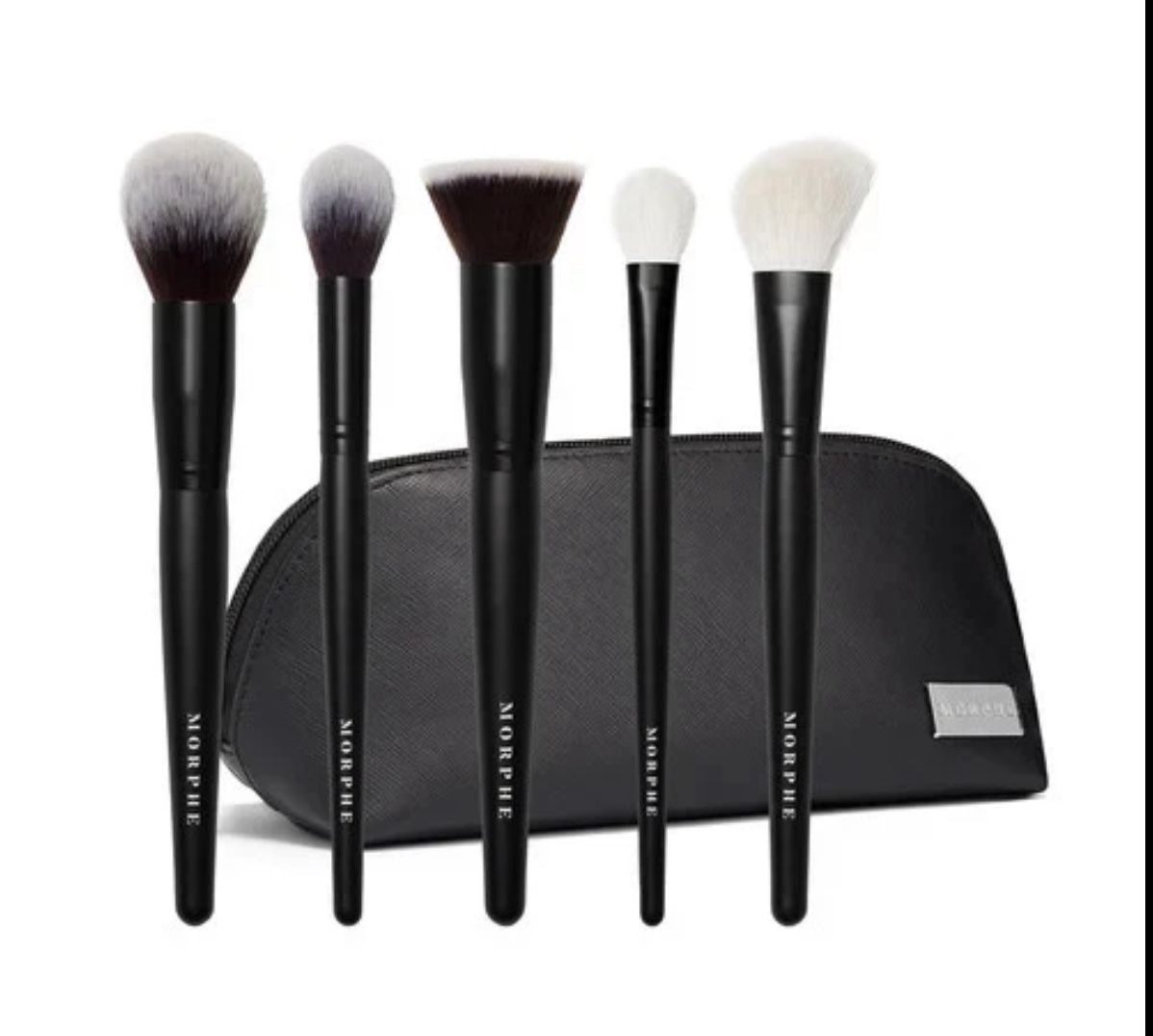 Morphe Face The Beat 5-Piece Makeup Brush Set in Black
