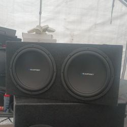 Car Speaker Box With Two 12 Inch Blaupunkt GTx 12D  Dual Coil 450 Watts Each Oil