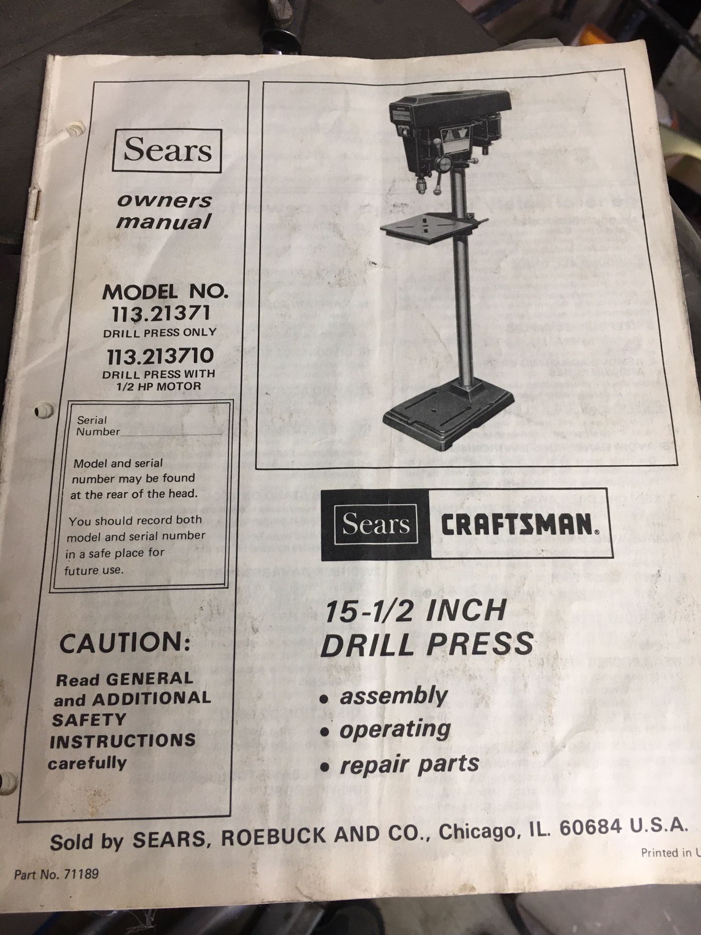 Craftsman Sears Roebuck 15 1/2” drill press Made In USA for Sale in Upland, CA OfferUp