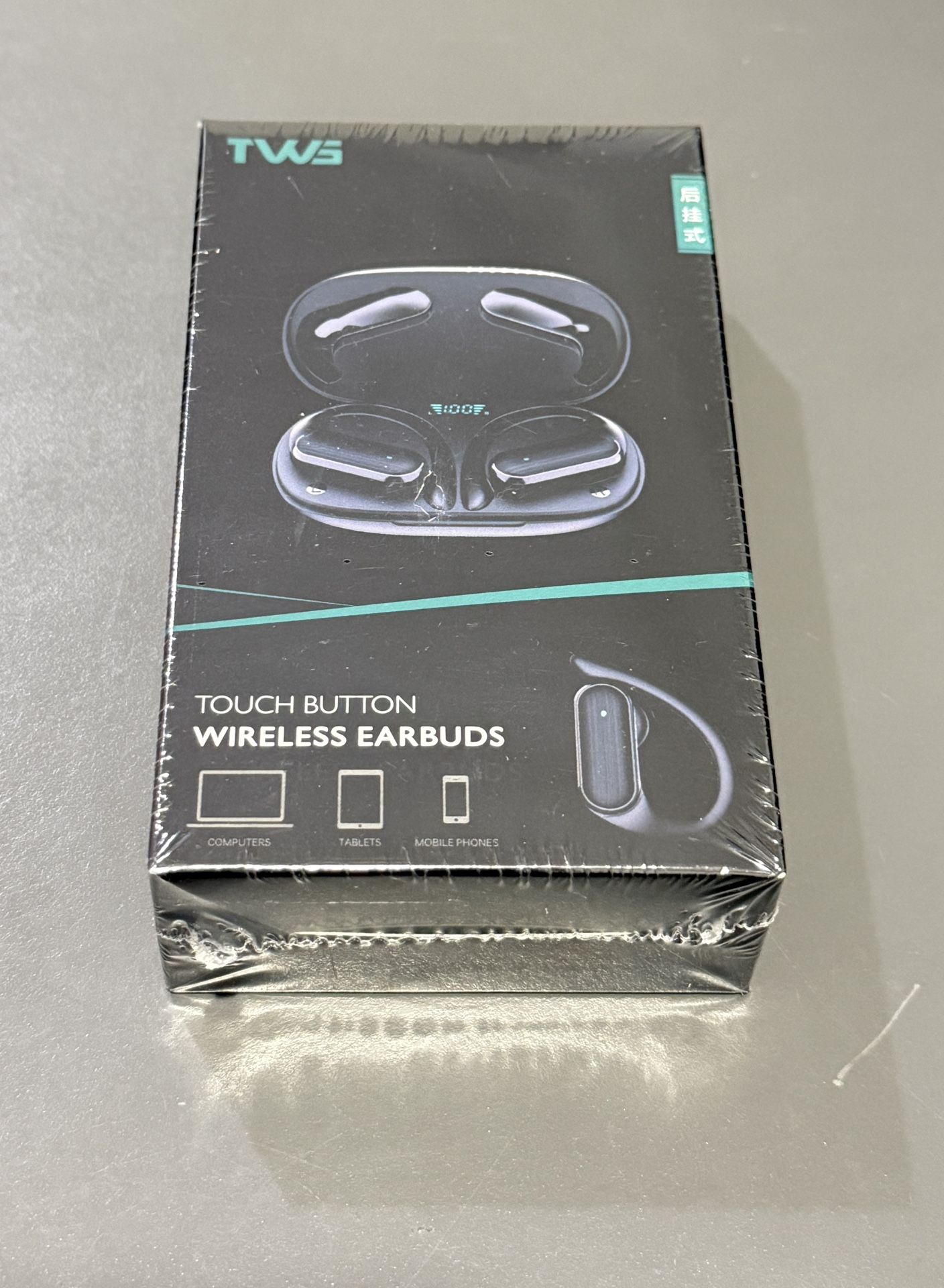 Wireless Earbuds,Bluetooth Headphones 80hrs Play Back Sport Earphones with LED Display Over-Ear Buds with Earhooks Built-in Mic IPX7 Waterproof Headse