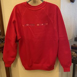 Vintage CRAZY SHIRTS Red Embroidered Laguna Beach Sweatshirt Size Large-Unisex