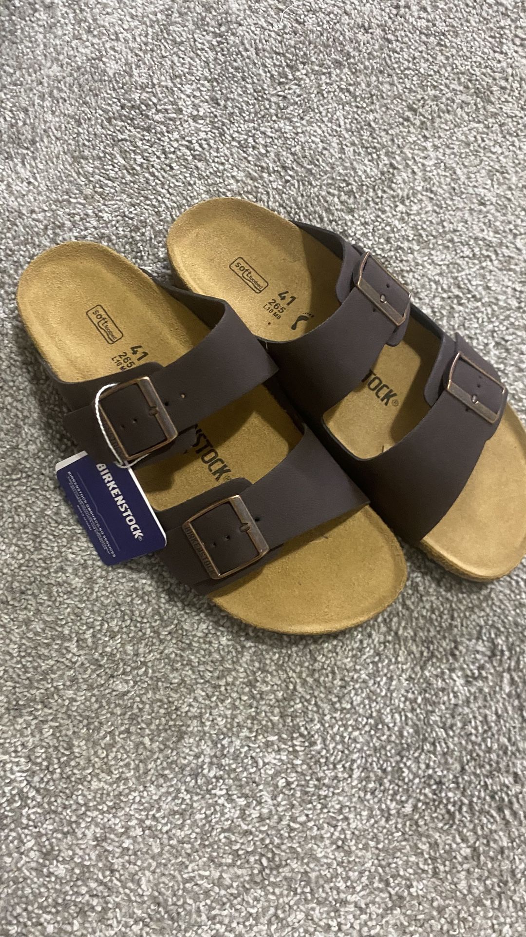 New Dark Brown Birkenstock Sandals Size 41