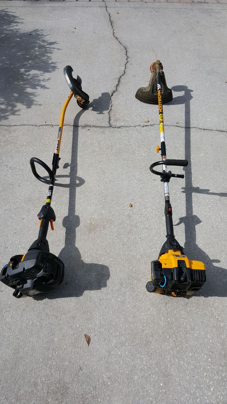 Cub Cadet CC4125 (17") 26cc 4-Cycle Gas Straight Shaft String Trimmer includes McCulloch Edger both works great, can expand it, starts right up