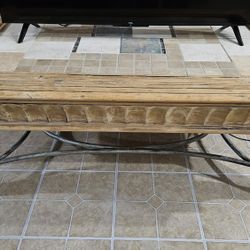 Table Wood Bottom With Tile Top