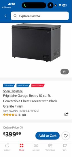 Frigidaire 10-cu ft Garage Ready Chest Freezer ( Black )