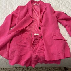Pink Blazer ASTR Set Jacket And Short 